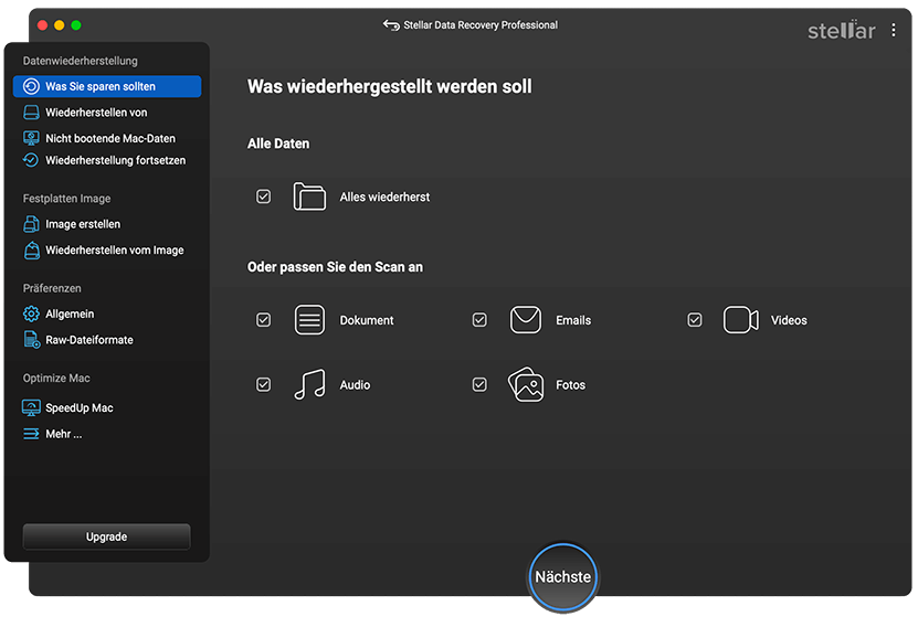 Datentyp auswählen