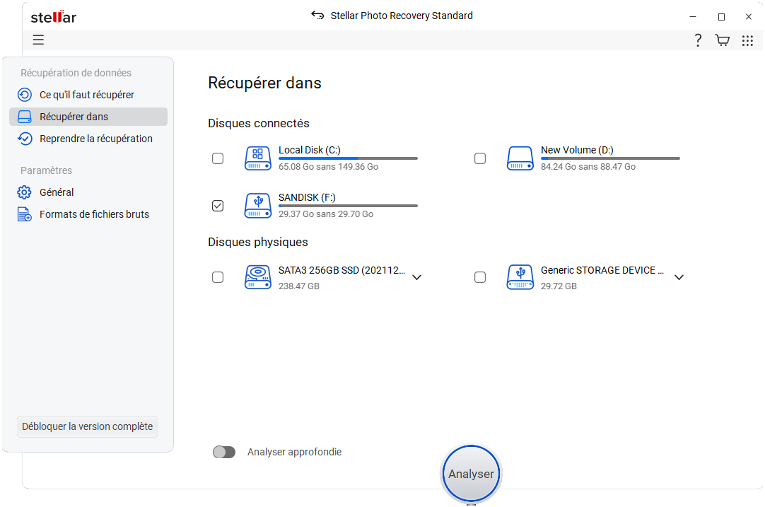 PrévisualiseSélectionnez Récupérer à partir der