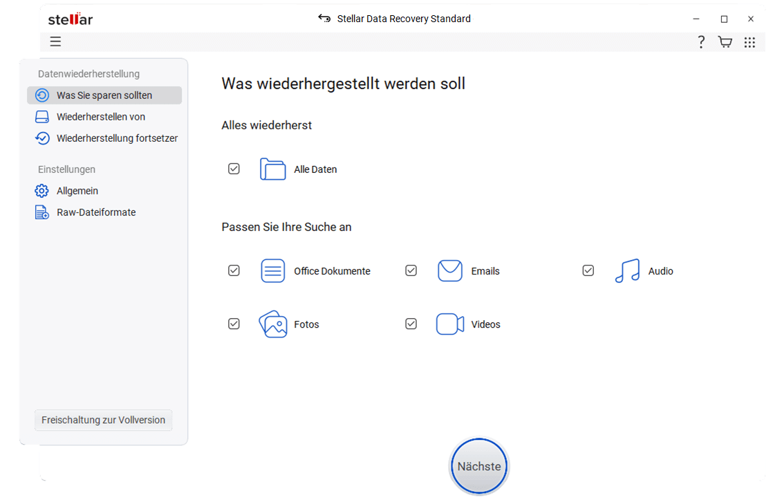 Dateityp auswählen