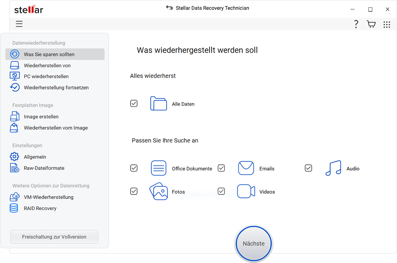 die Sie wiederherstellen möchten