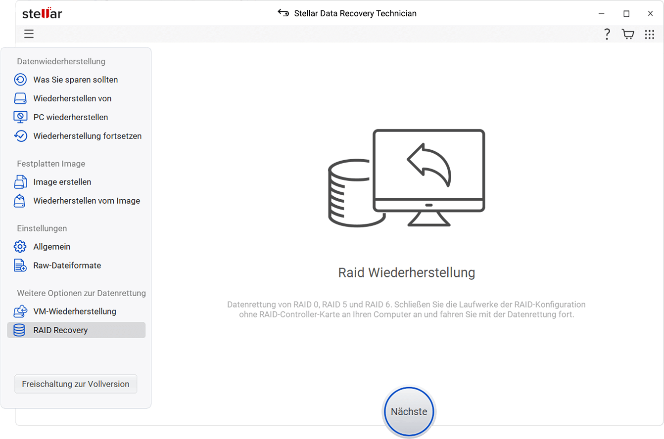 die Raid-Arrays wiederherzustellen